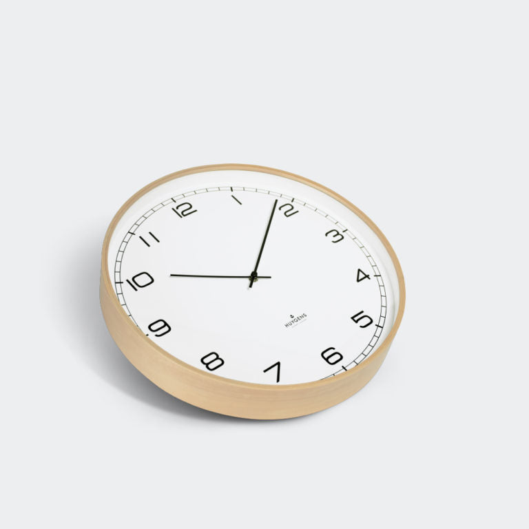 Wood35 Silent Wall Clock White Arabic