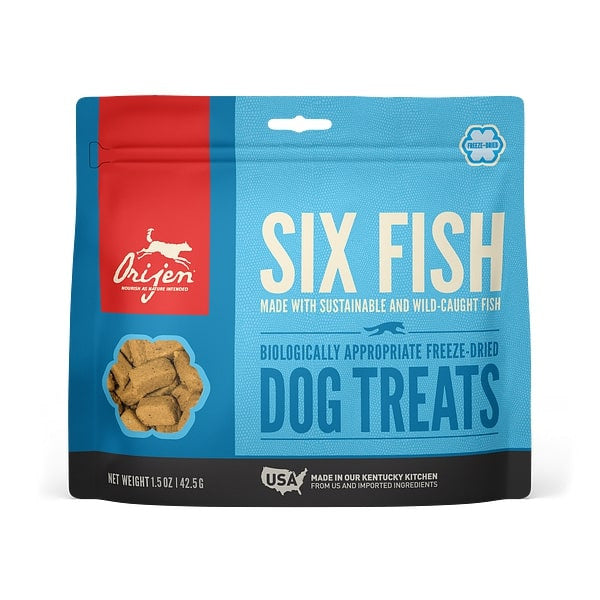 ORIJEN Grain Free Six Fish Freeze Dried Dog Treats andndash; Pet Empire and Supplies