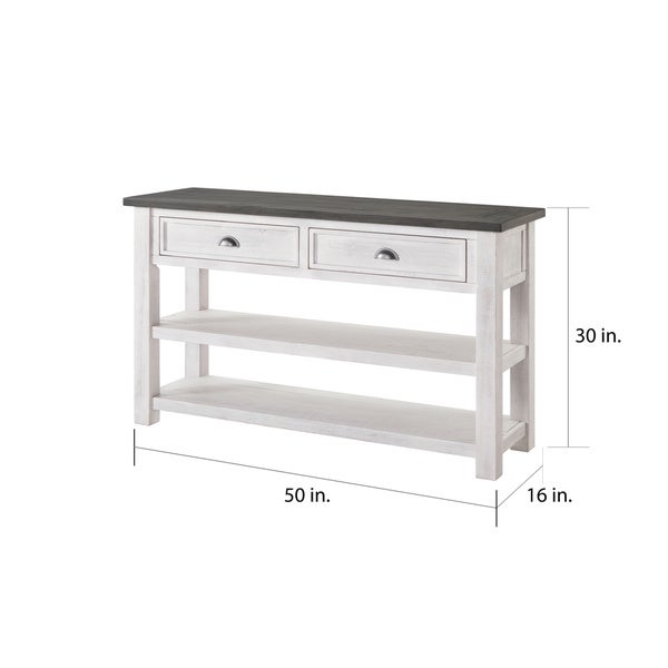 The Gray Barn Downington Solid Wood 2-drawer Sofa Console Table