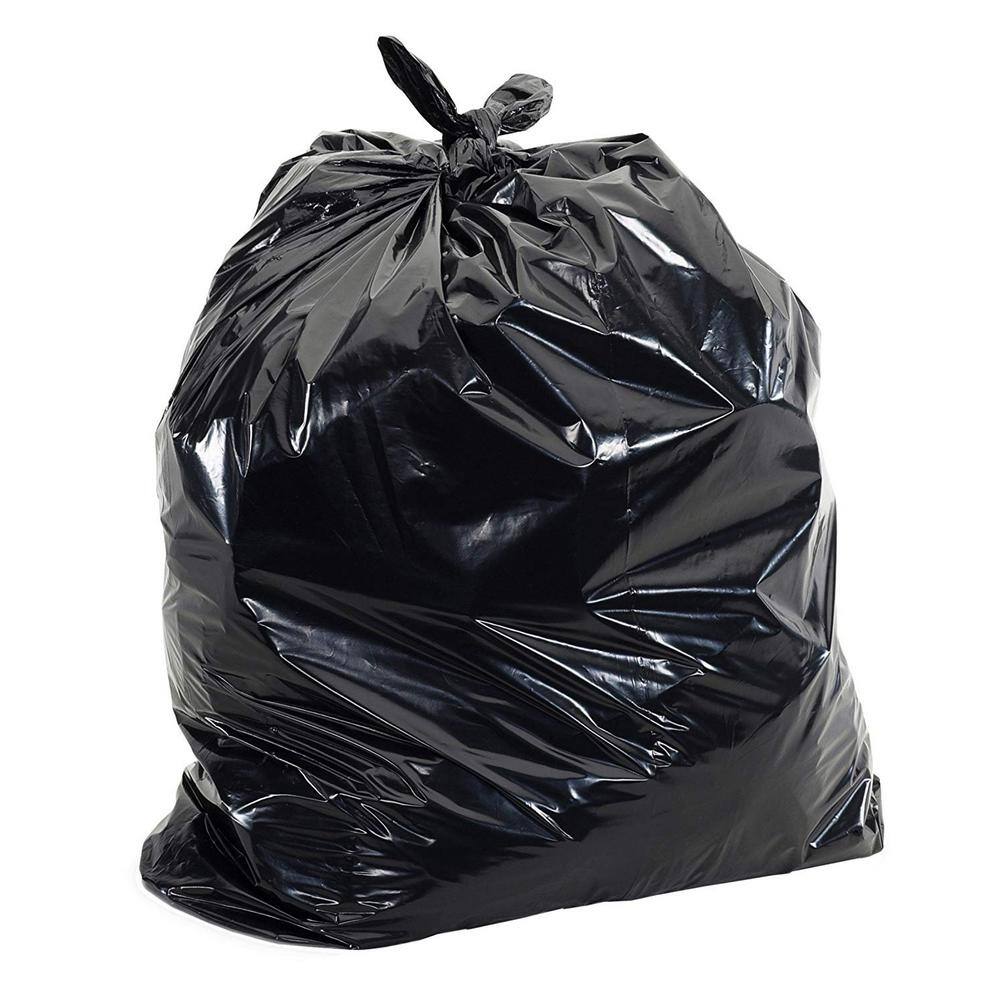 Aluf Plastics 22 in. x 58 in. 1.5 mil 55 Gal. Black Low-Density Heavy-Duty Trash Bags (100 per Case) PG6-6051