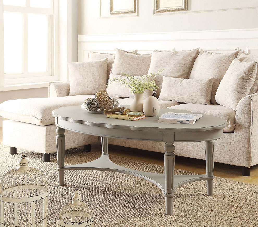 50 quotX 28 quotX 19 quotAntique White Coffee Table   Traditional   Coffee Tables   by HomeRoots  Houzz