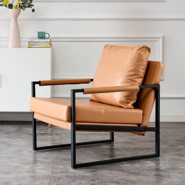 Accent Arm Chair with Metal Frame for Living Room