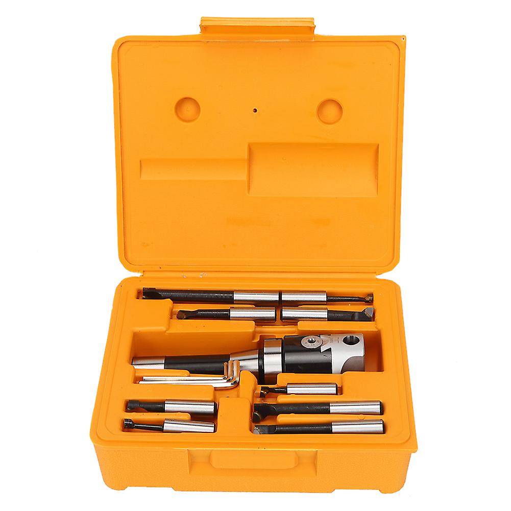 9PCs 2-Inch Boring Head Set 1/2-Inch R8 Shank CNC Milling Tool Kits Mechanical Accessory