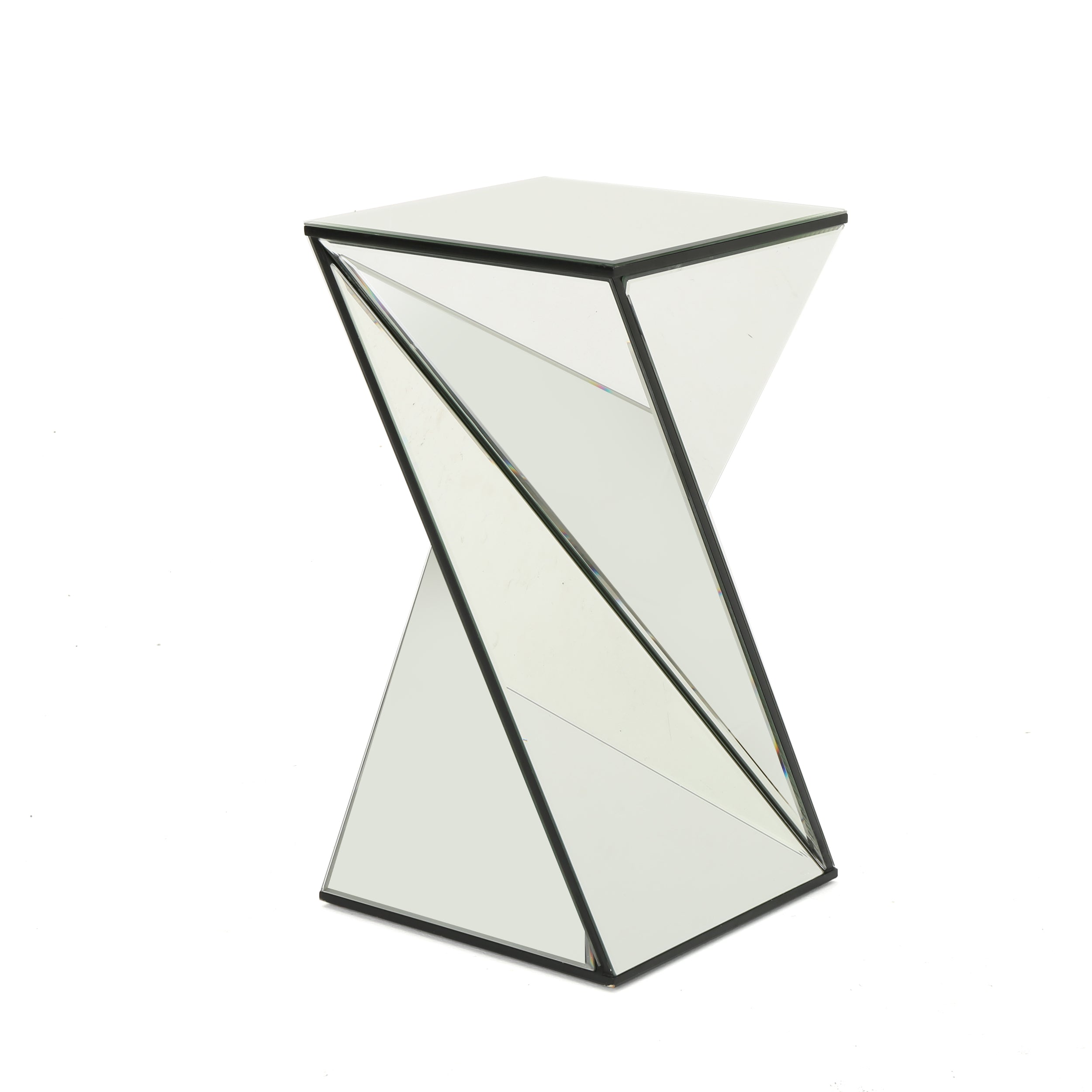 Amler Geometrical Mirrored Side Table