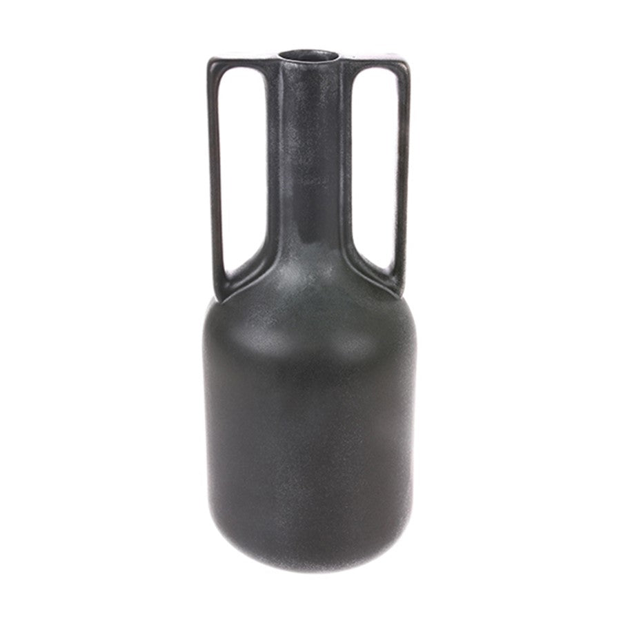 Vase with handles - black