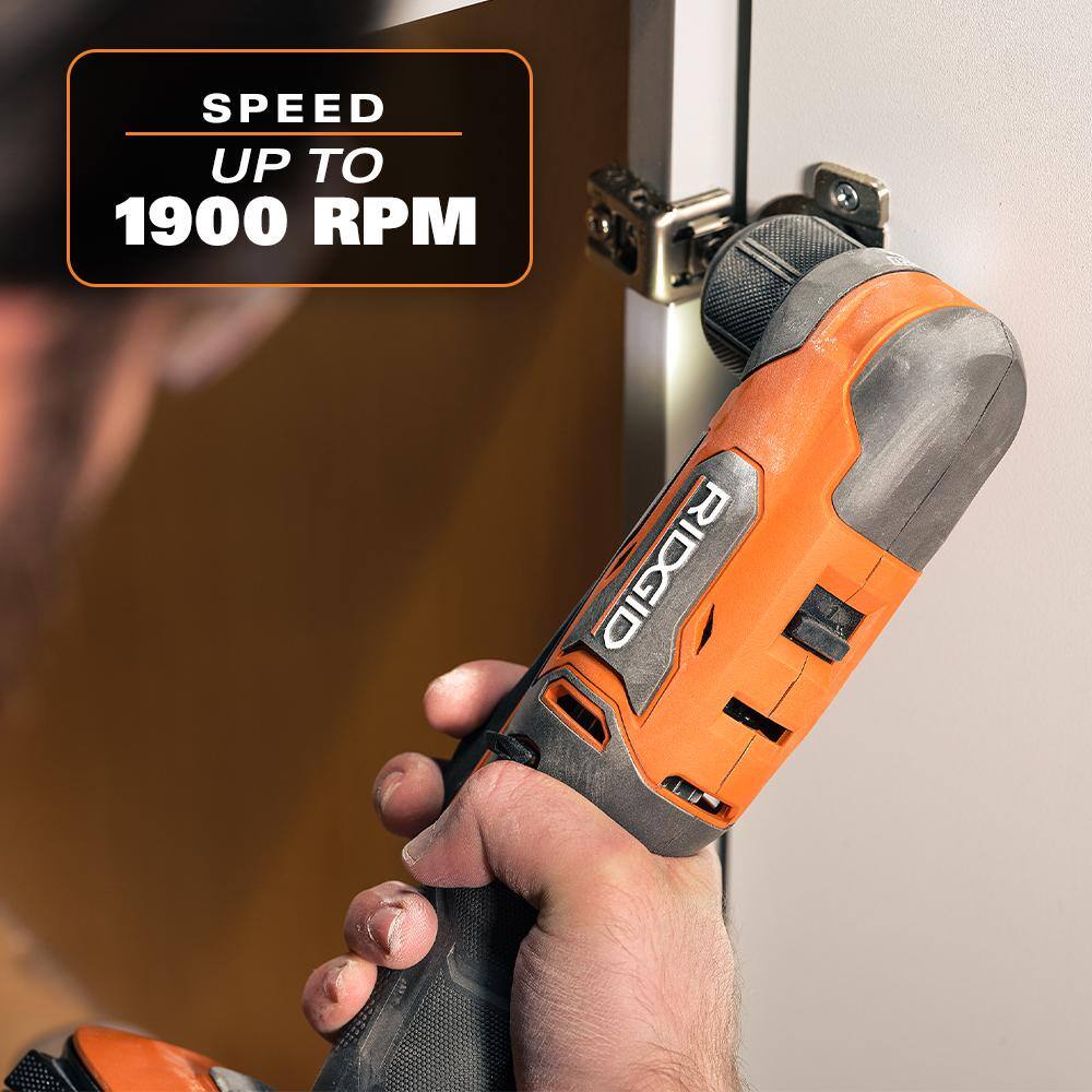 RIDGID 18V SubCompact Brushless Cordless 38 in. Right Angle Drill with (2) 2.0 Ah Compact Lithium-Ion Batteries R87701B-AC8400802P