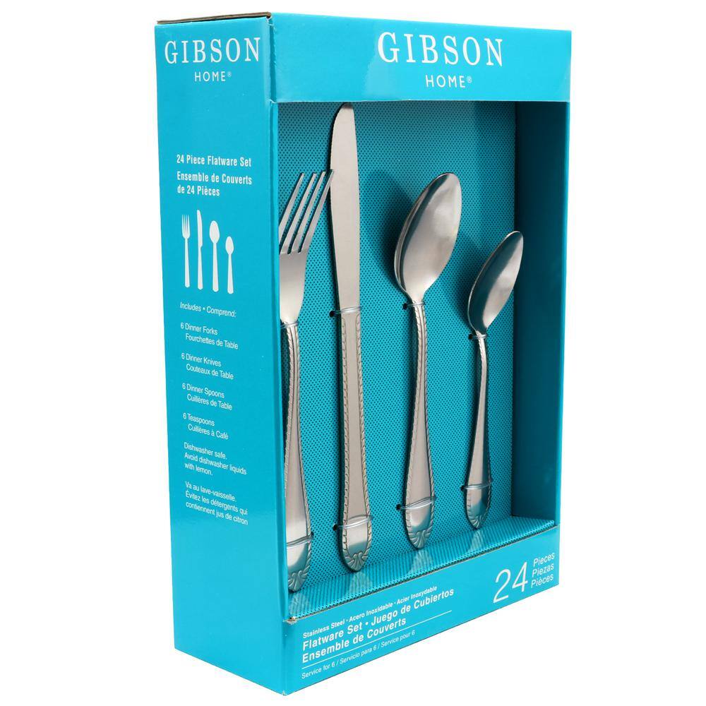 Gibson Home 24-Piece New Wilmington Flatware Set (Service for 6) 98592150M