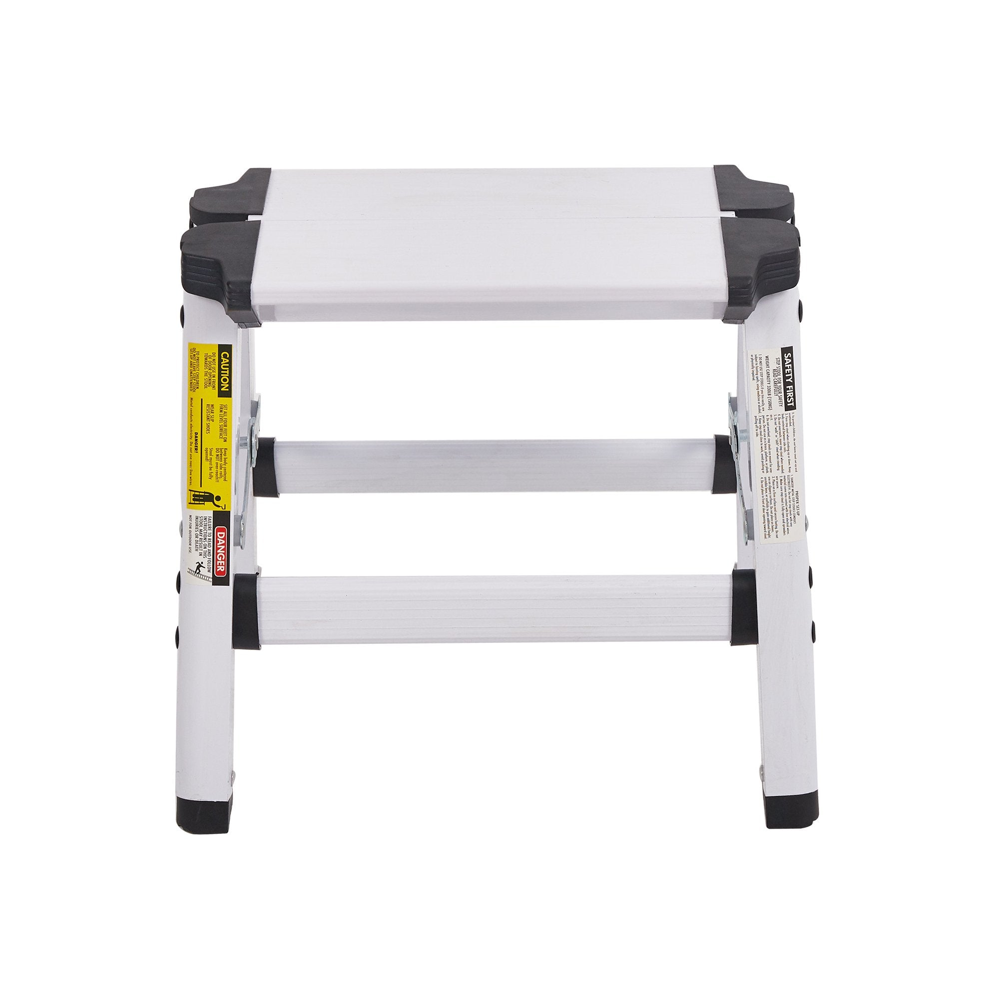 Karmas Product 2 feet Step Ladder Lightweight Aluminum Steel Step Stools for Home Kitchen, 220lbs Capacity，12 inch