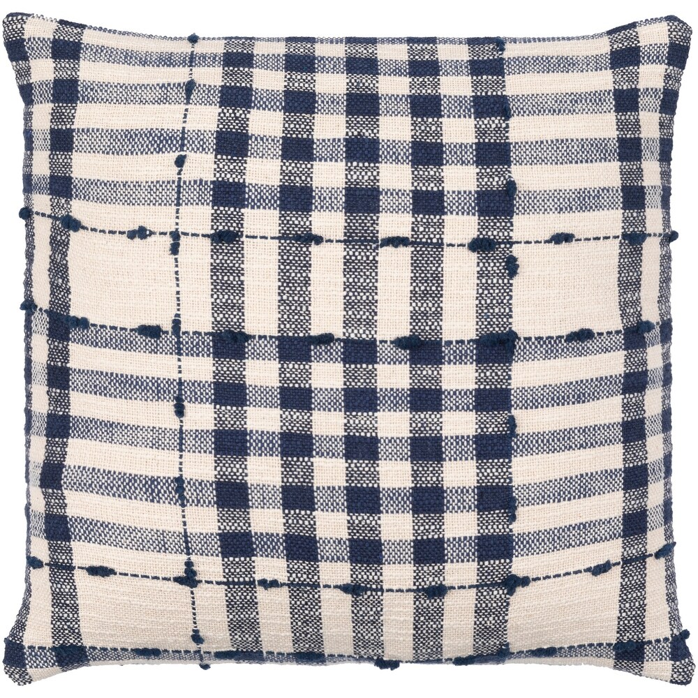 Summer Plaid Farmhouse Cottage Throw Pillow