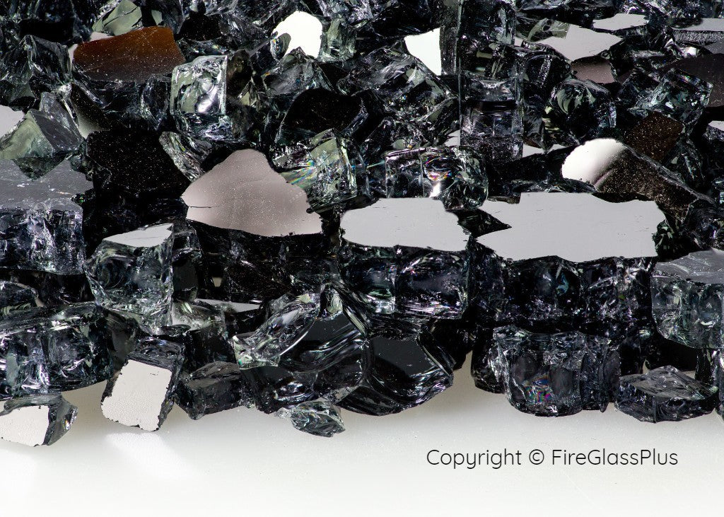 Fire Glass Plus Gunmetal Reflective 1/4- 1/2 Fire Glass 10LBS