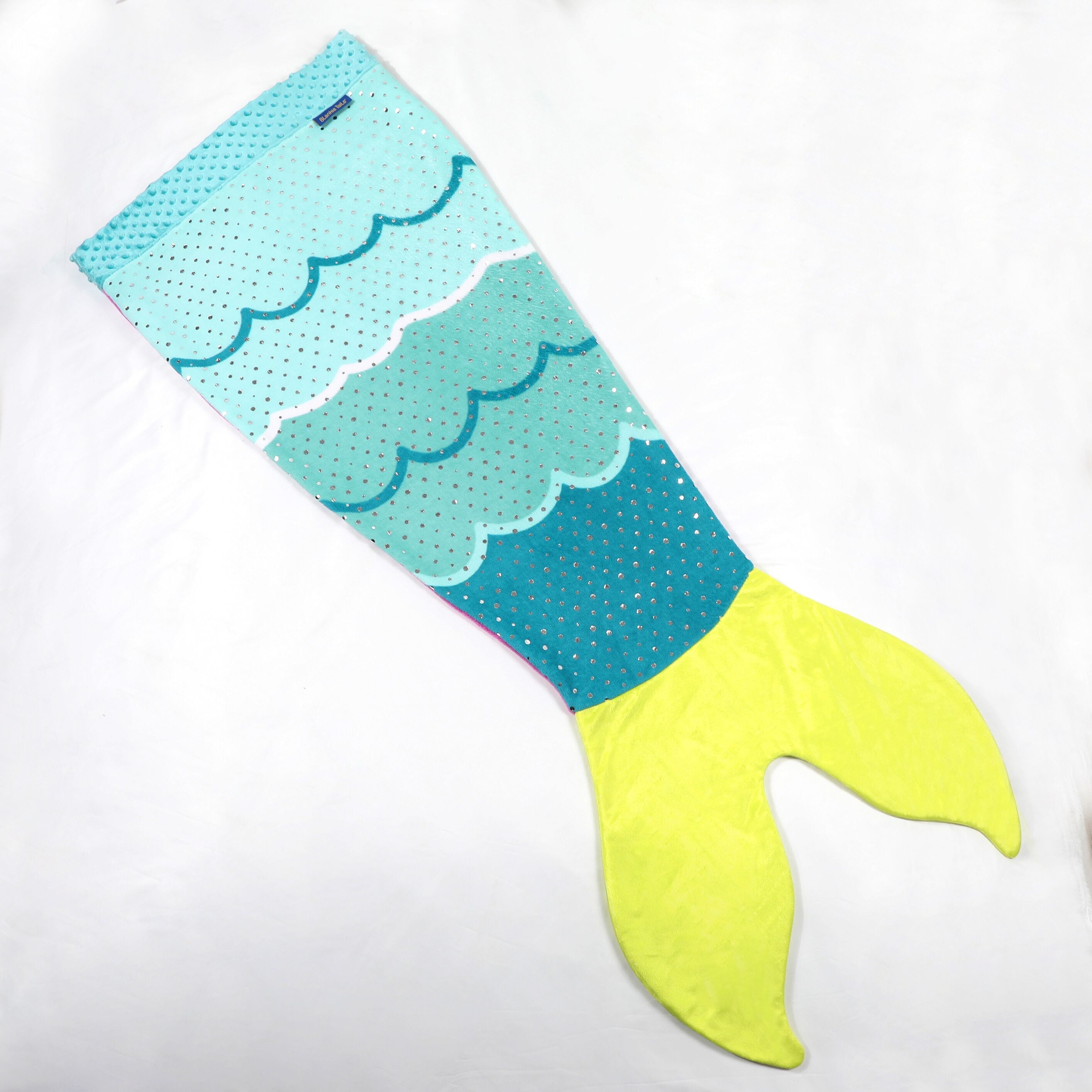 Mermaid Blankie Tail for Kids by Your Zone， Blue and Teal