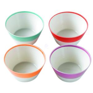 1815 BRIGHT COLORS (MIXED PATTERNS) CEREAL BOWL SET/4