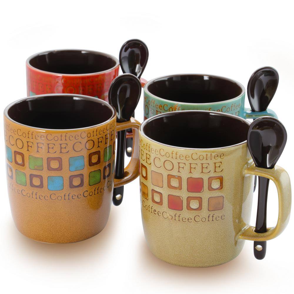 Mr. Coffee Cafe Americano 13 oz. Assorted Color Mugs (Set of 4) 98583915M