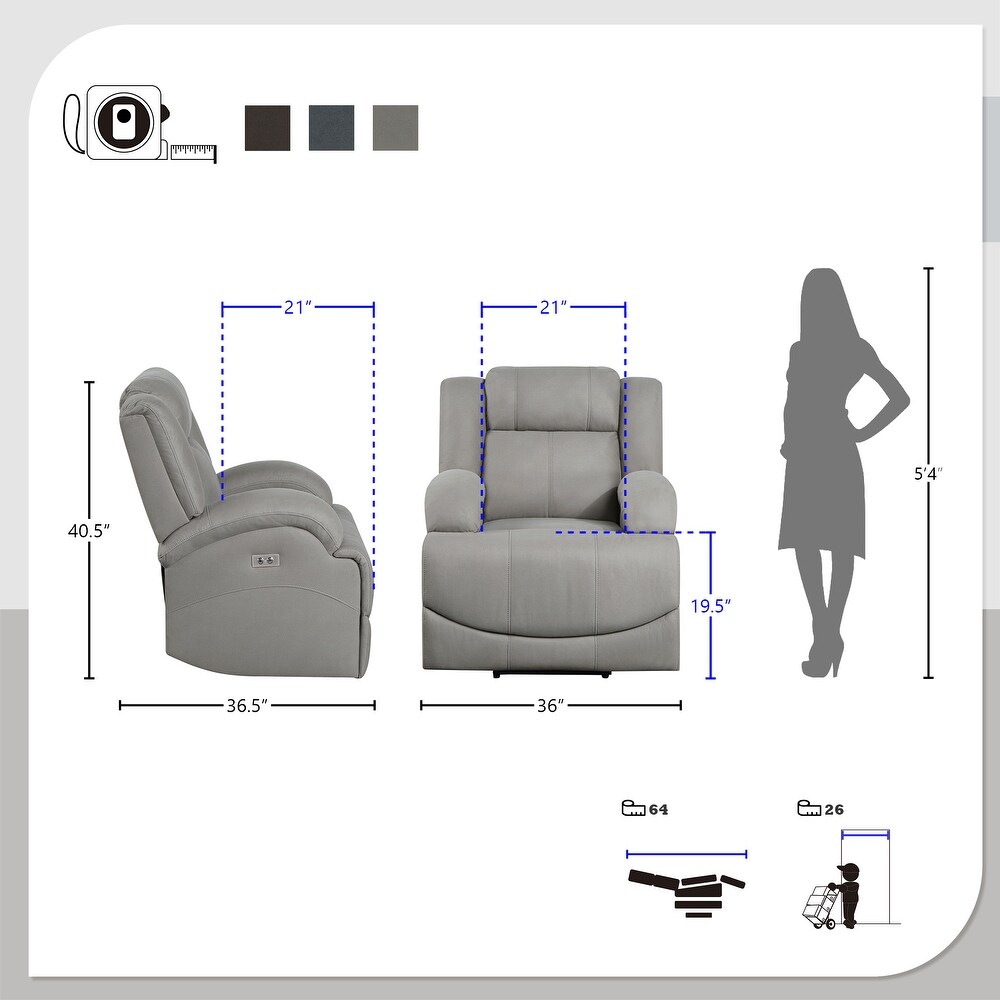 Sherwood 3 Piece Power Reclining Living Room Sofa Set