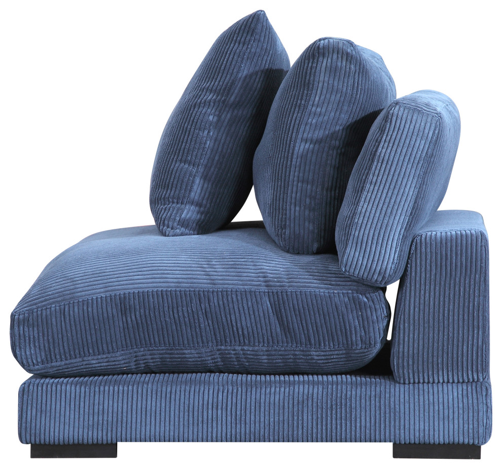 Tumble Slipper Chair Navy   Contemporary   Armchairs And Accent Chairs   by Moe  x27s Home Collection  Houzz