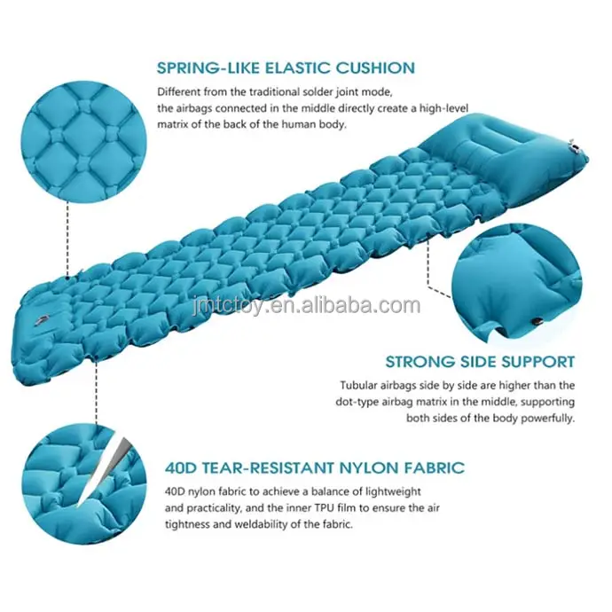 Air camping mattress sleeping mats Built in Foot Pump Inflatable camping mat