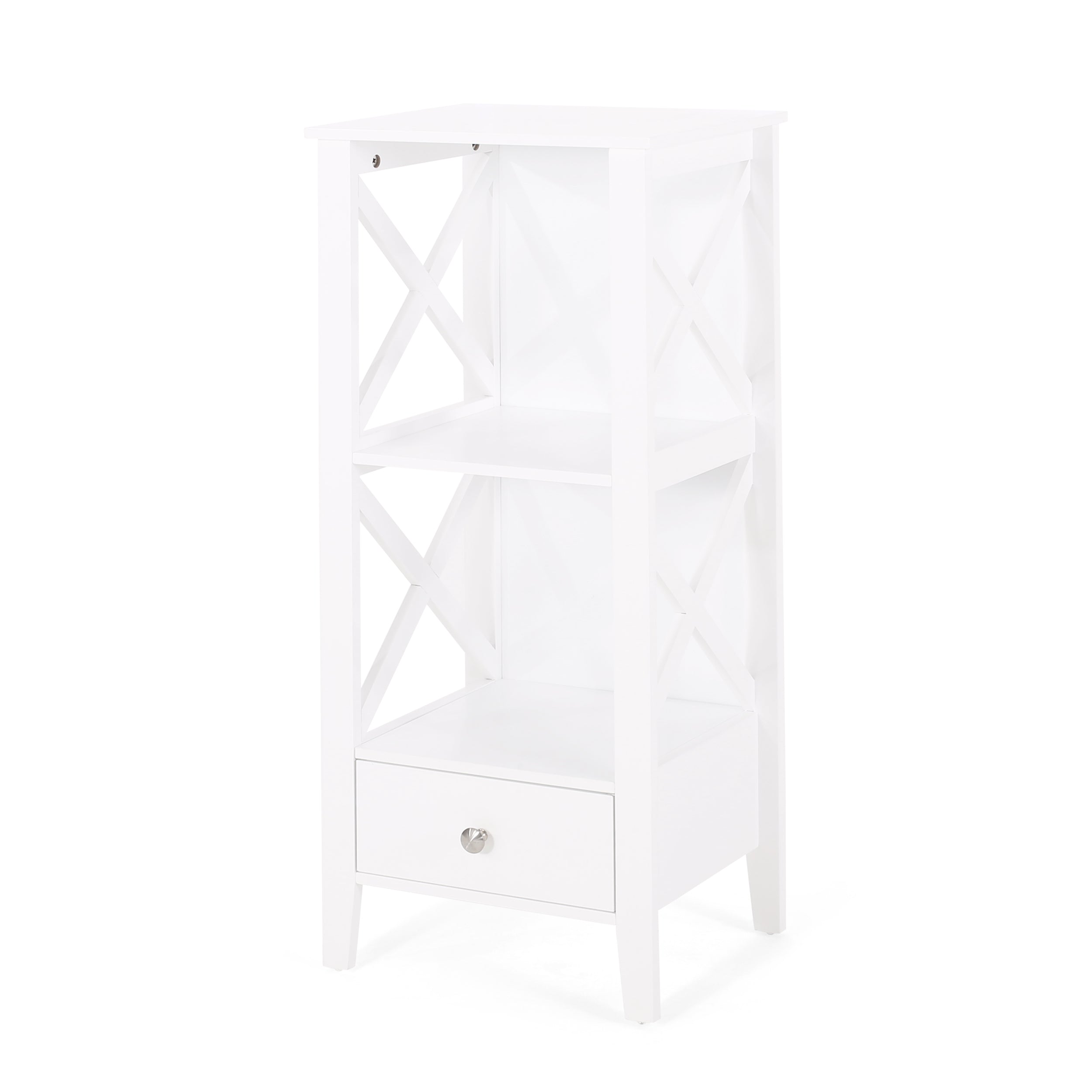 Lewis Modern Bathroom Floor Storage Rack with Drawer