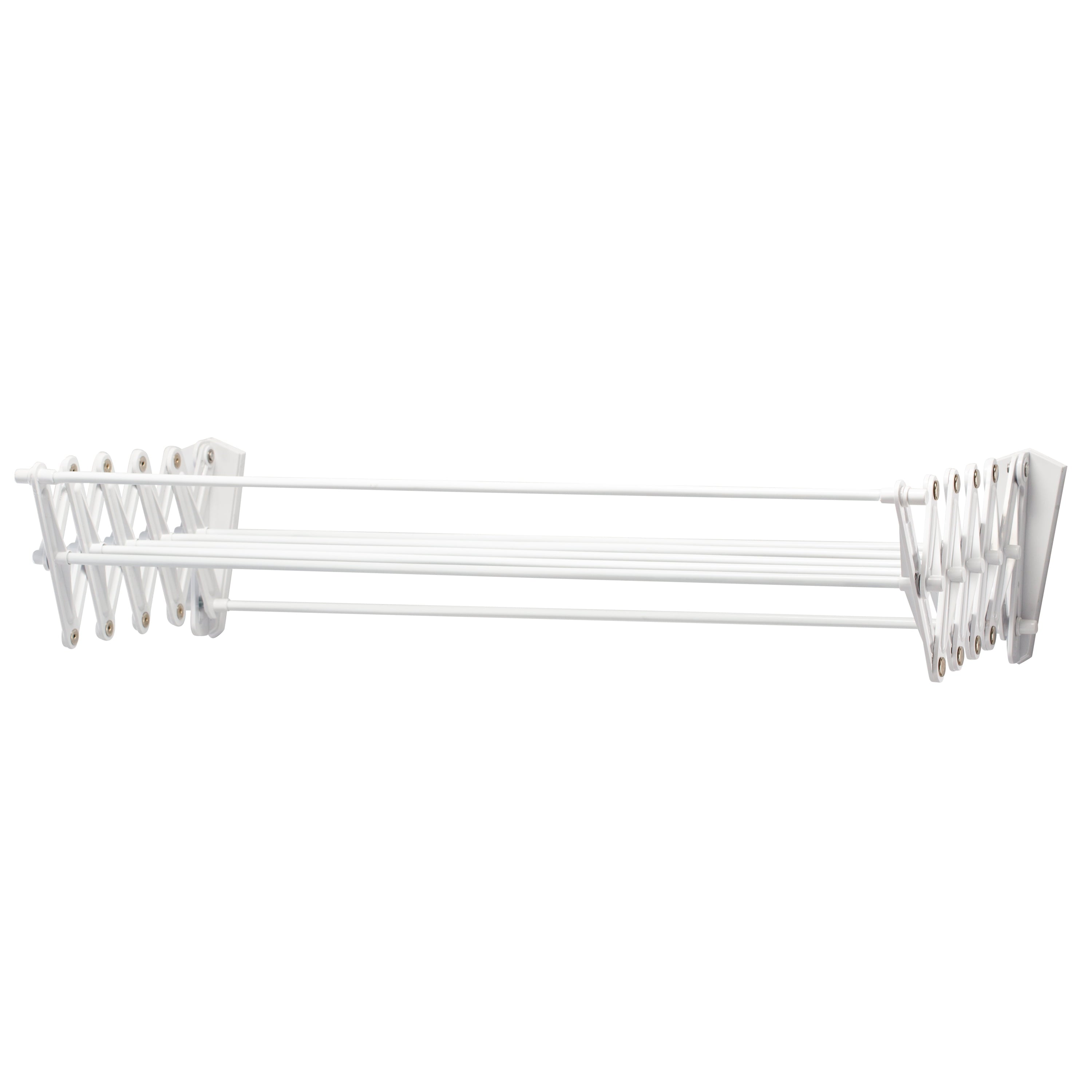 Woolite Collapsible Metal & Plastic Clothes Drying Rack, White