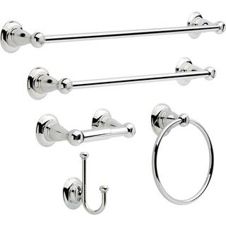 Delta Porter 18 in. Towel Bar with Glass Shelf in Chrome 78410-PC