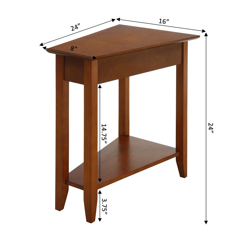 Convenience Concepts American Heritage Wedge End Table with Shelf