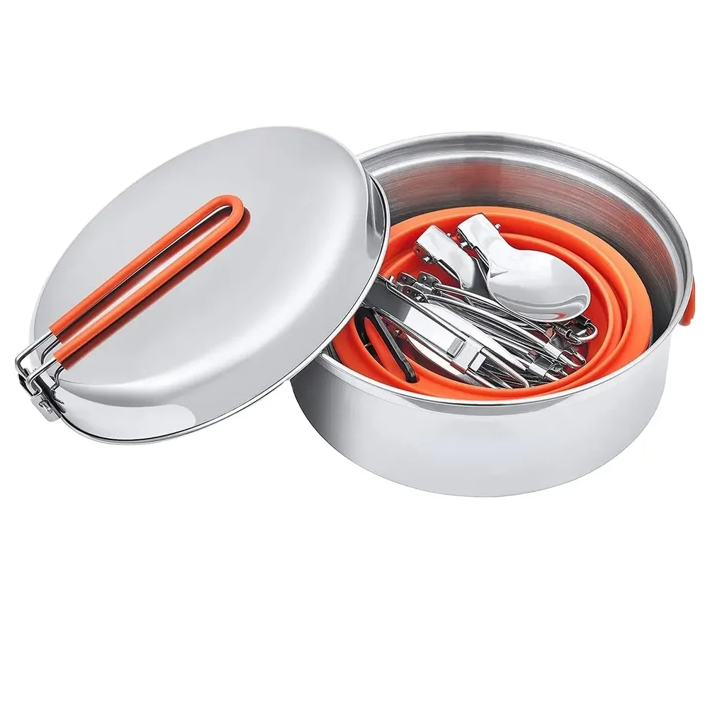 LARIBON High Efficiency Camping Cookware Cooking Set Polished Matt Finished Cookware