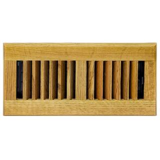 4 in. x 10 in. Wood Louvered Floor Register Medium Oak WL410-M