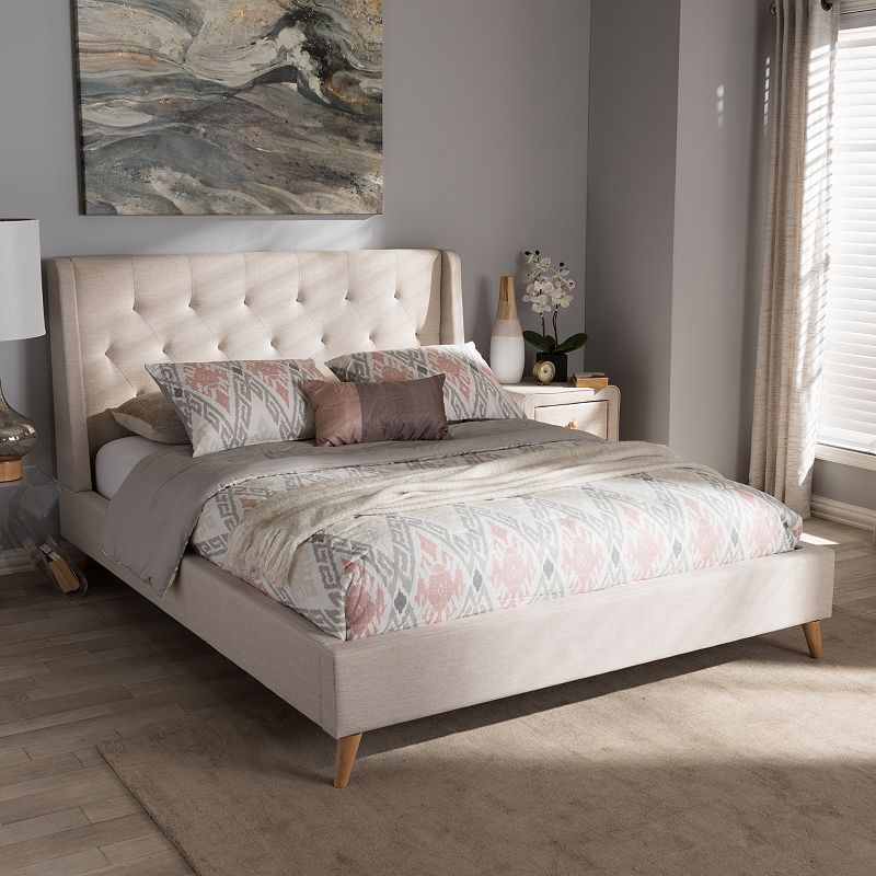 Baxton Studio Adelaide Tufted Platform Bed