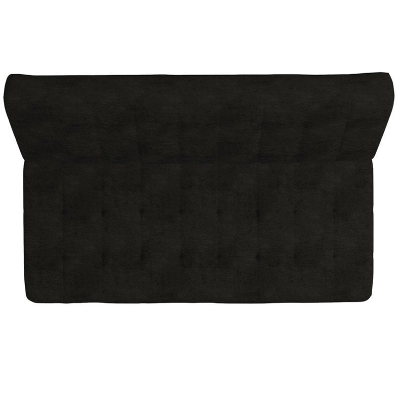 DHP Mabel Tufted Kids Sleeper Sofa in Black and Chrome