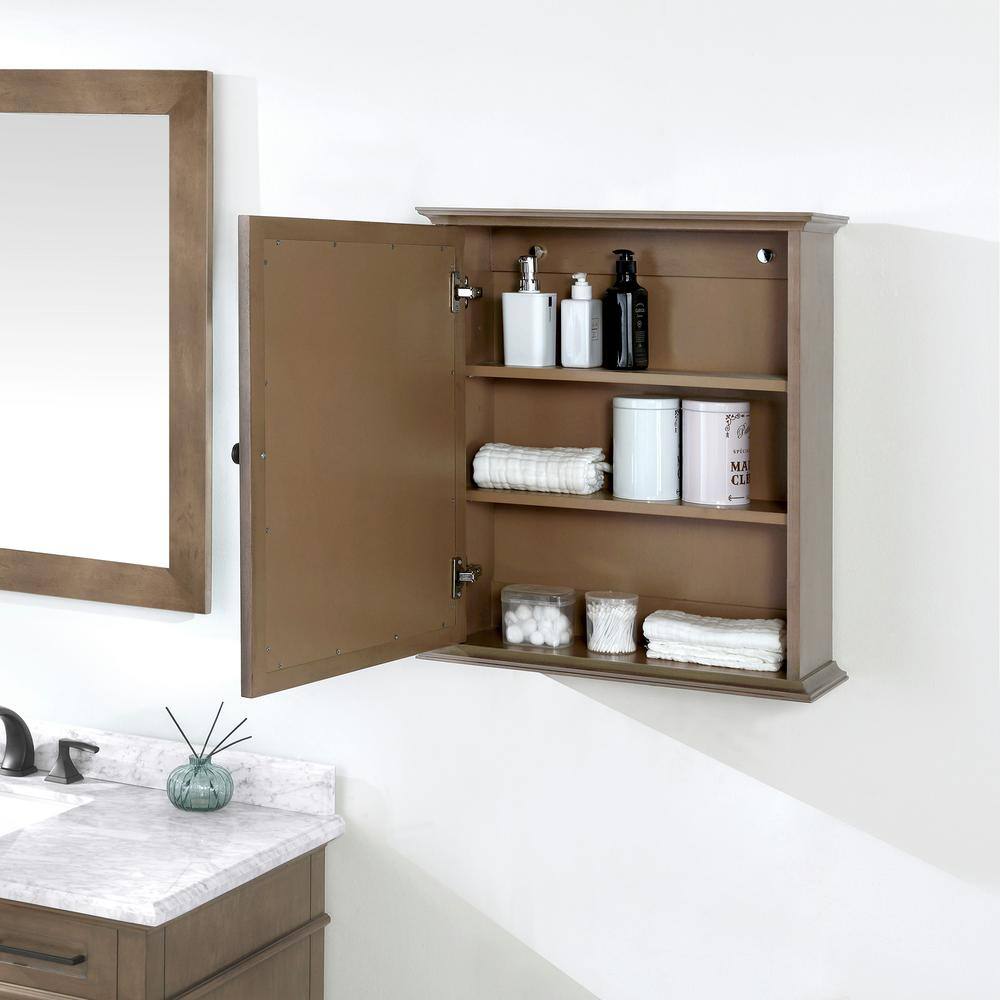 Home Decorators Collection Sonoma 24 in. x 27 in. Surface Mount Medicine Cabinet in Almond Latte Sonoma MC-AL