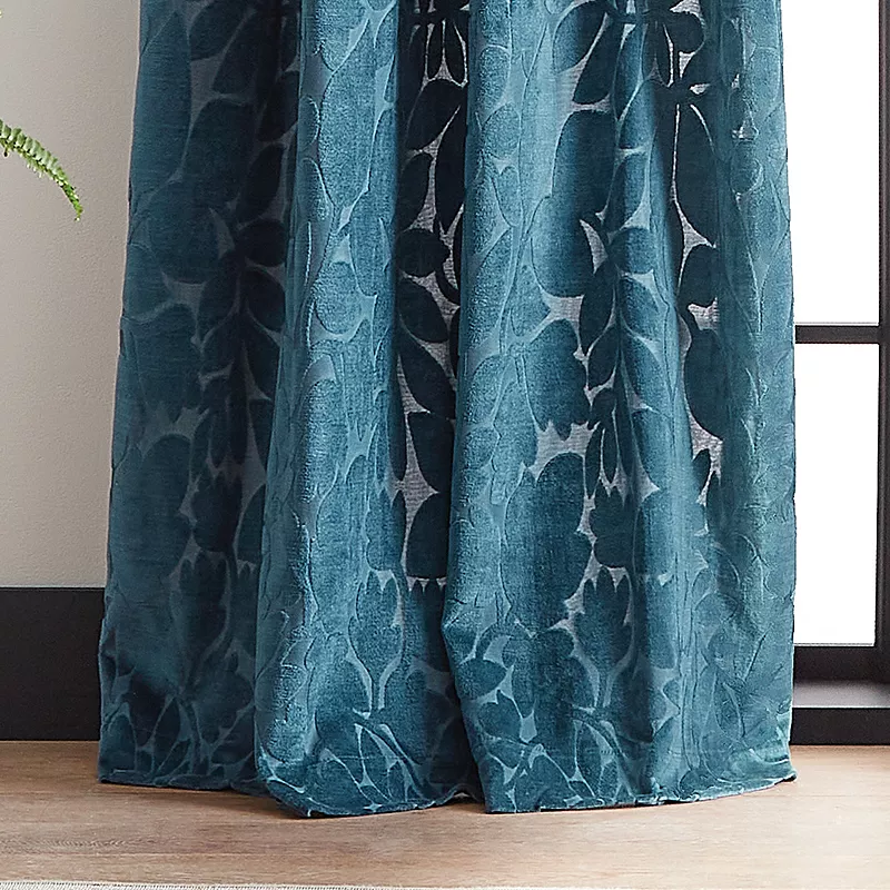 Martha Stewart Sherwood Velvet Grommet 2 Window Curtain Panels