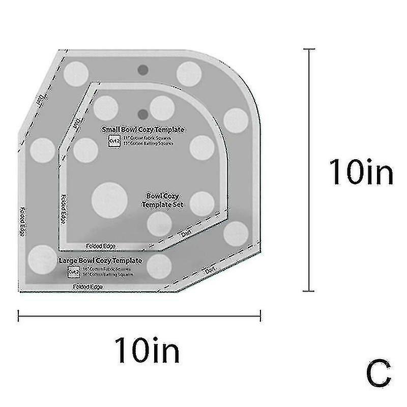 Bowl Cozy Template Cutting Ruler Set Bowl Cozy Pattern Template Diy Crafts-size:10in