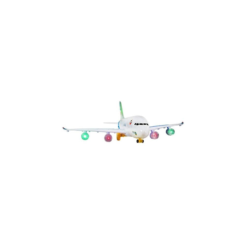 Top Race A380 Airplane Toys for 3，4，5，6 Years Old and Up | Plane Toy Model with Lights and Music， Bump and Go Airplane Toy for Boys and Girls