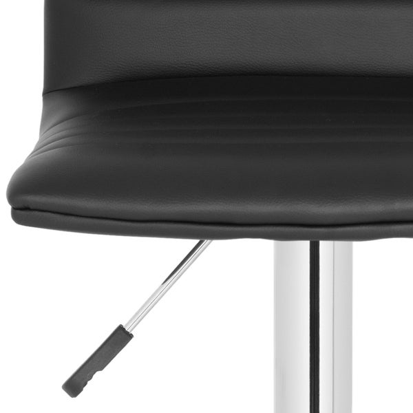 SAFAVIEH Arissa Black Adjustable 24-30-inch Swivel Bar Stool - 15.4