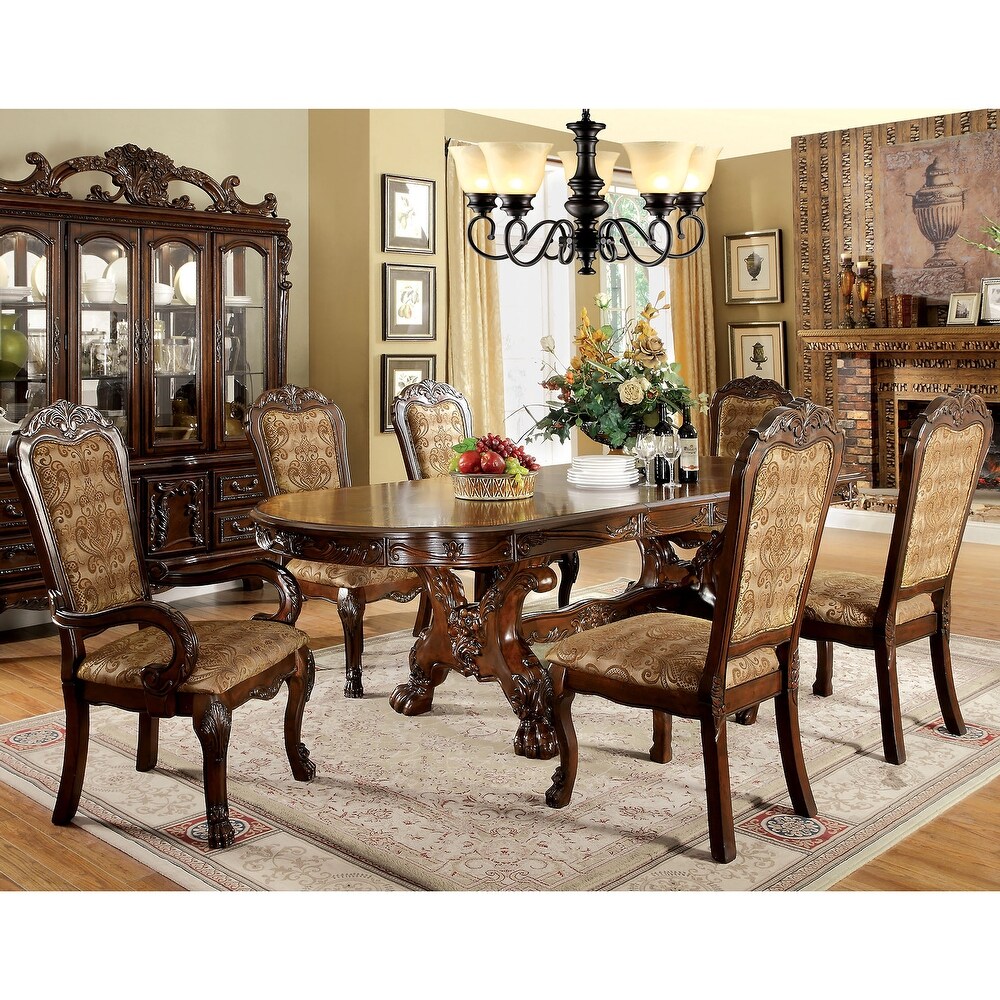 Rutherford Traditional Cherry Solid Wood 7 Piece Dining Table Set by Furniture of America