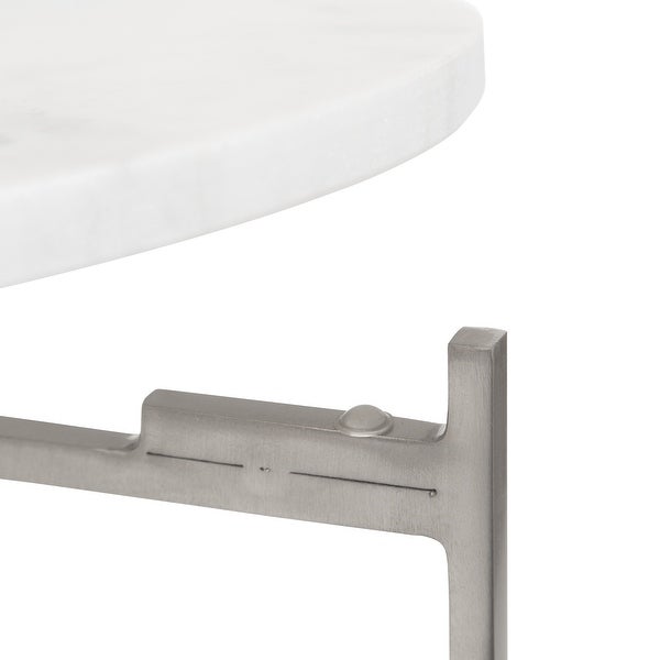 Kate and Laurel Lavish Marble Side Table