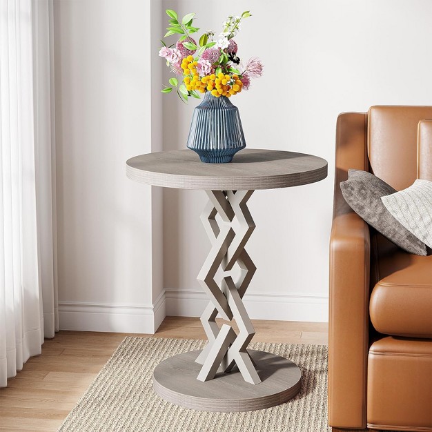 Tribesigns 2 tier Round End Table