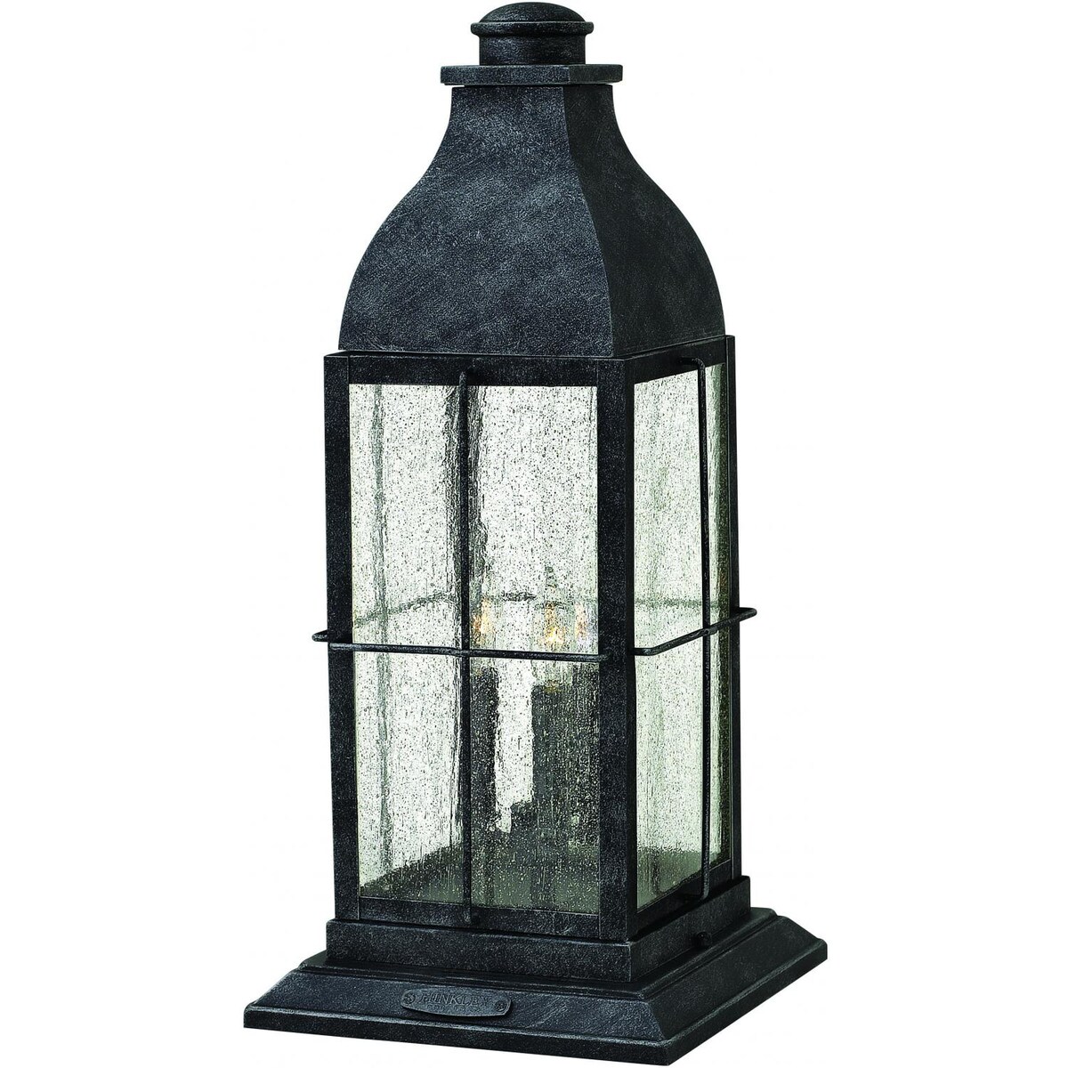 Hinkley Lighting Bingham Three Light 22-Inch Outdoor Pier Mount