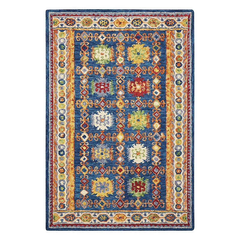 Nourison Vivid Framed Medallion Wool Rug