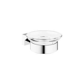 GROHE Essentials Cube Wall-Mounted Soap Dish with Holder in StarLight Chrome 40754001