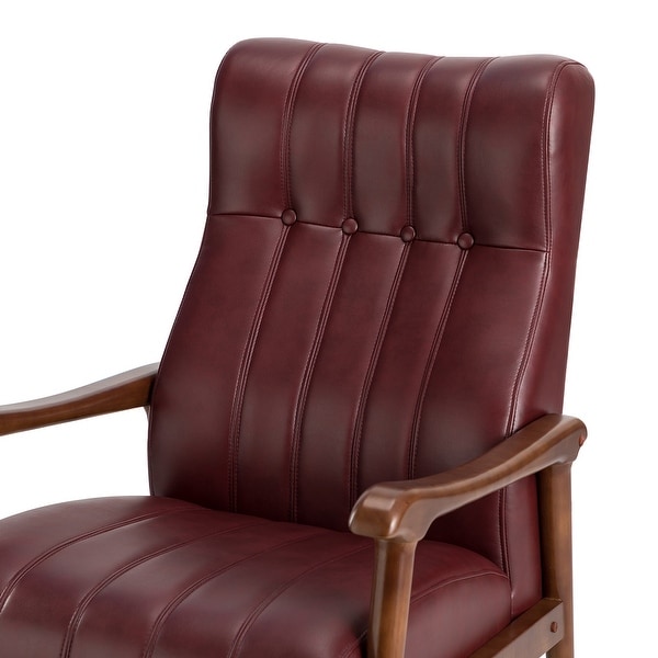 Olinto Wood Upholstery Armchair with Solid Wood Legs by HULALA HOME