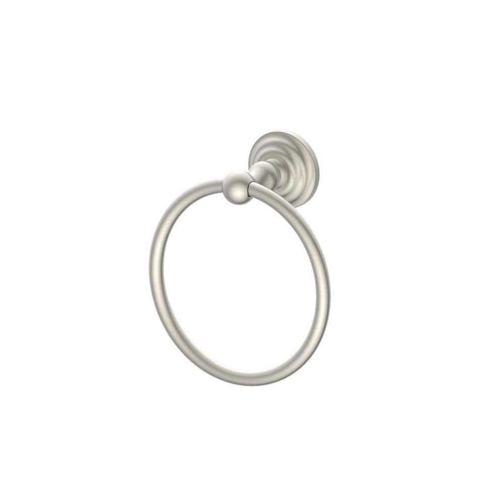 PRIVATE BRAND UNBRANDED Deveral Wall Mounted Towel Ring in Brushed Nickel Finish 2470BN-TR