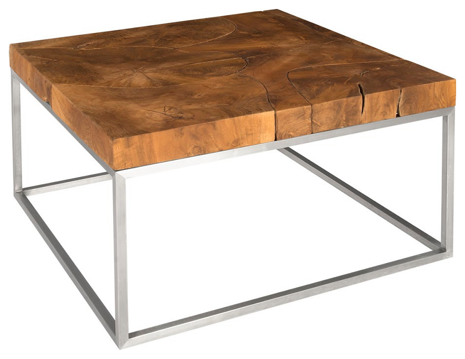 Teak Puzzle Coffee Table   Contemporary   Coffee Tables   by Phillips Collection  Houzz