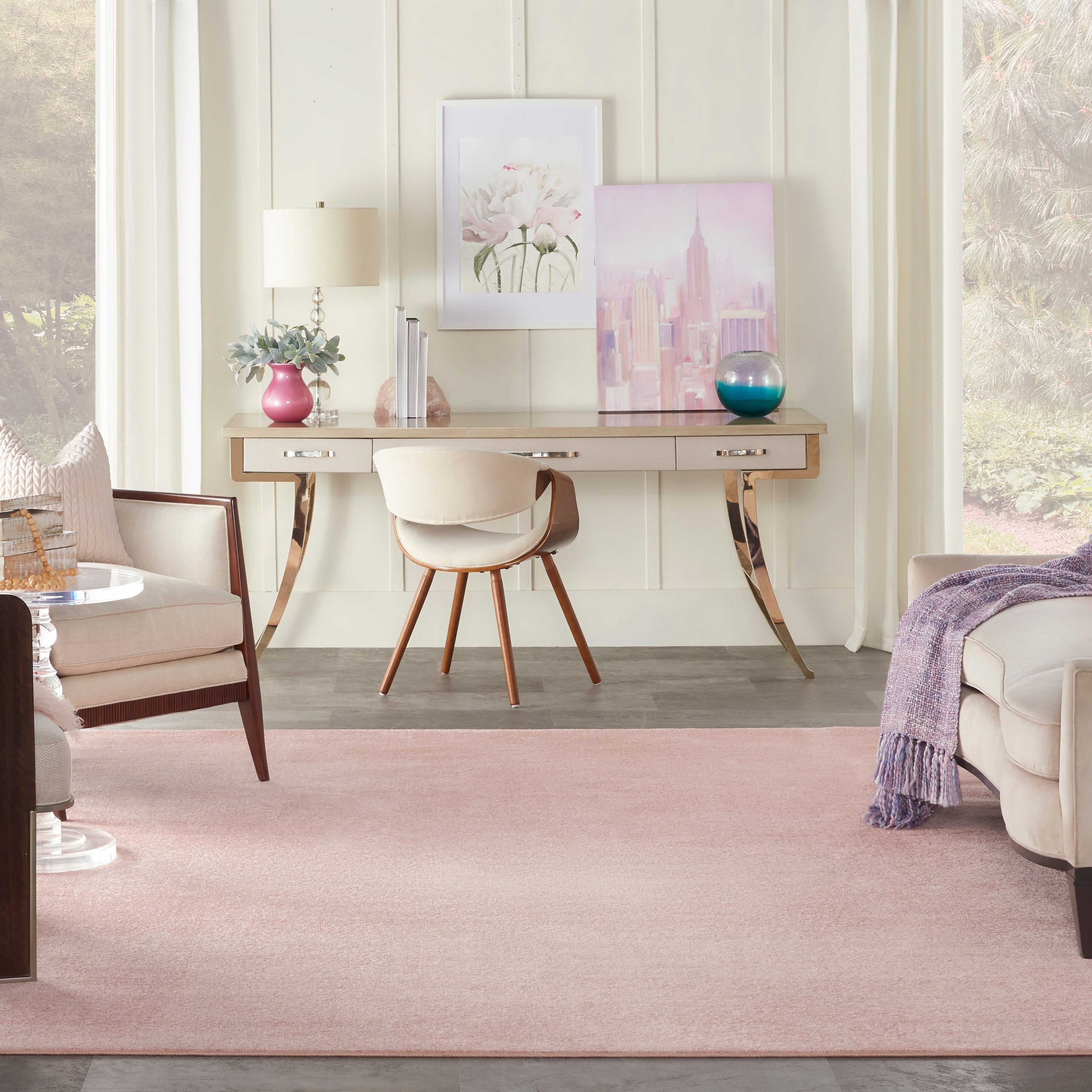 Nourison Essentials Pink Rug