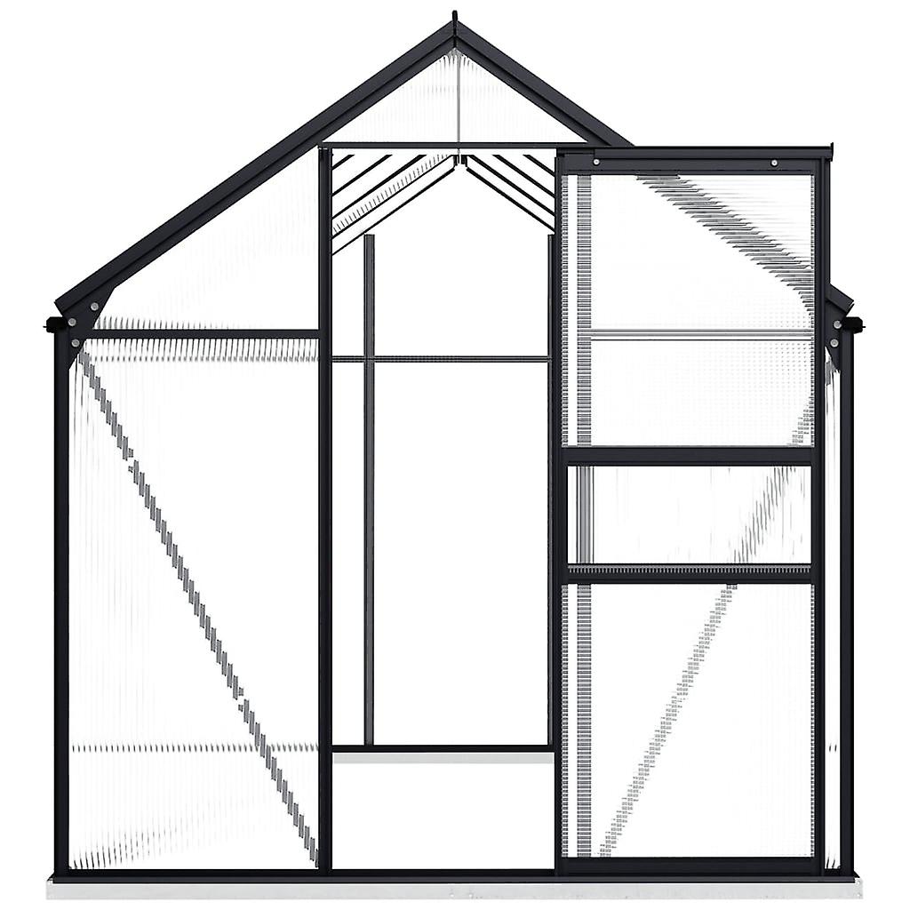 Greenhouse With Base Frame Anthracite Aluminium 5.89 M