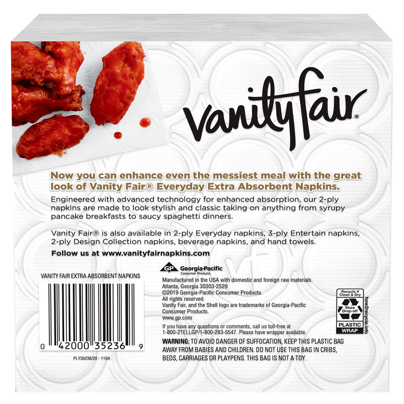 VANITY FAIR NAPKINS 80PK