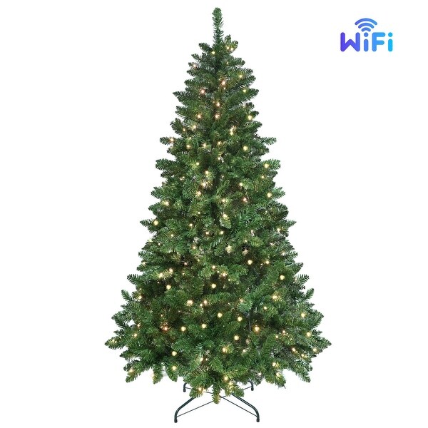 6/7/9Ft Automatic PVC Christmas Tree with Wifi Controlled Rgb Led Lights