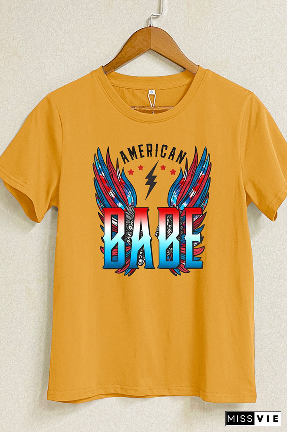 American Babe Retro Wings Short Sleeve Graphic Tee Wholesale