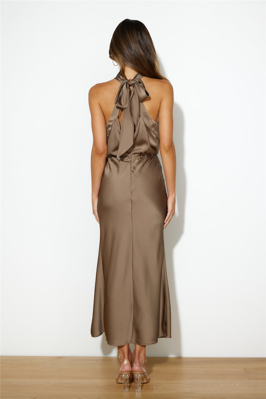 Girl Of The Moment Maxi Dress Brown