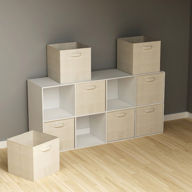 Hastings Home Set Of Storage Cubes Beige 8 Pieces