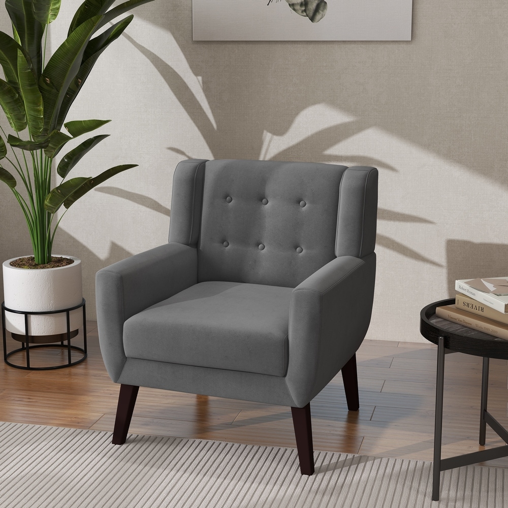 Modern Accent Chair Velvet Armchair